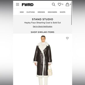 Stand studio shearling coat